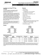 ISL22316 datasheet pdf Intersil