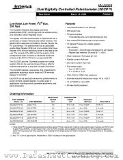 ISL22323 datasheet pdf Intersil