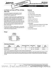 ISL22419 datasheet pdf Intersil