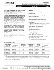 ISL22444 datasheet pdf Intersil