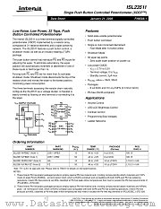 ISL23511 datasheet pdf Intersil