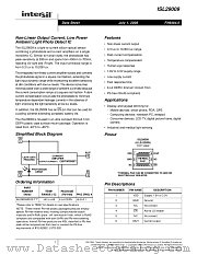 ISL29009 datasheet pdf Intersil