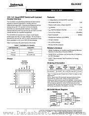 ISL54302 datasheet pdf Intersil