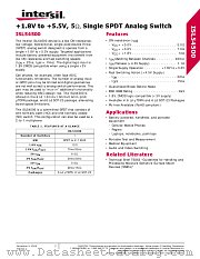 ISL54500 datasheet pdf Intersil