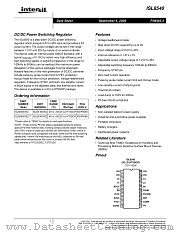ISL8540 datasheet pdf Intersil