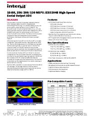 ISLA216S25 datasheet pdf Intersil