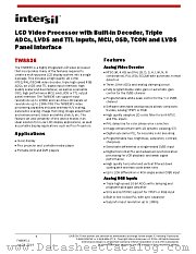 TW8836 datasheet pdf Intersil