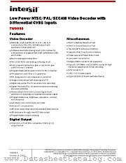 TW9990 datasheet pdf Intersil