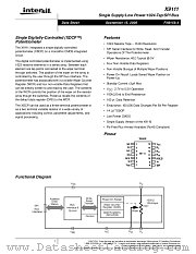 X9111 datasheet pdf Intersil