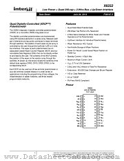 X9252 datasheet pdf Intersil