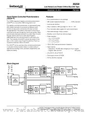 X9258 datasheet pdf Intersil