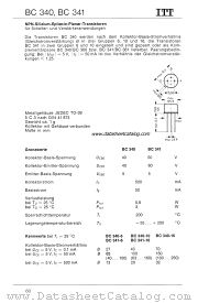 BC340-10 datasheet pdf ITT Semiconductors