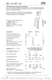 BC413C datasheet pdf ITT Semiconductors