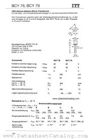 BCY78B datasheet pdf ITT Semiconductors
