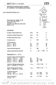 BSY51 datasheet pdf ITT Semiconductors