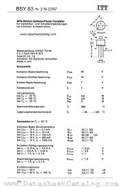 2N2297 datasheet pdf ITT Semiconductors