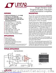 LT1167IN8#PBF datasheet pdf Linear Technology