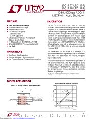 LTC1199CMS8#TRPBF datasheet pdf Linear Technology