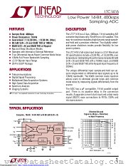 LTC1416CG#TR datasheet pdf Linear Technology