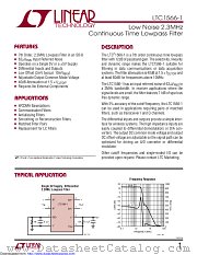 LTC1566-1CS8#TR datasheet pdf Linear Technology