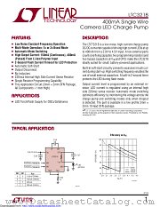 LTC3218EDDB#TRMPBF datasheet pdf Linear Technology