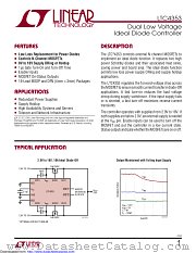 LTC4353CMS#TRPBF datasheet pdf Linear Technology