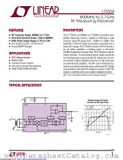 LT5504EMS8#TRPBF datasheet pdf Linear Technology