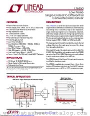 LT6350CMS8#PBF datasheet pdf Linear Technology