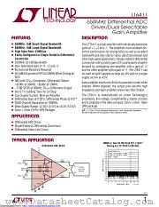 LT6411CUD#TRPBF datasheet pdf Linear Technology