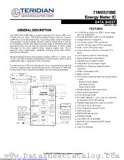 71M6521BE-IGTR/F datasheet pdf MAXIM - Dallas Semiconductor