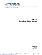 73M1922-DB datasheet pdf MAXIM - Dallas Semiconductor
