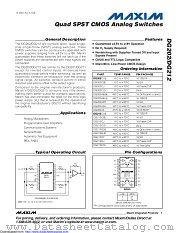 DG202CJ+ datasheet pdf MAXIM - Dallas Semiconductor