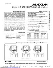 DG417CY+T datasheet pdf MAXIM - Dallas Semiconductor