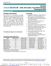 DS1553P-100+ datasheet pdf MAXIM - Dallas Semiconductor