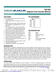 DS1603+ datasheet pdf MAXIM - Dallas Semiconductor