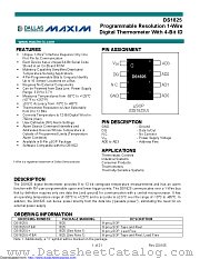 DS1825U+ datasheet pdf MAXIM - Dallas Semiconductor