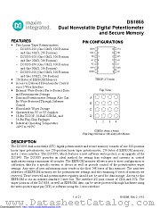 DS1855E-010+T&R datasheet pdf MAXIM - Dallas Semiconductor