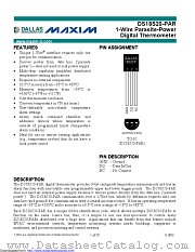 DS18S20-PAR+T&R datasheet pdf MAXIM - Dallas Semiconductor