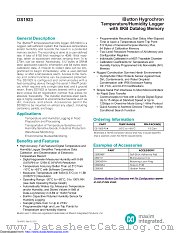 DS1923-F5# datasheet pdf MAXIM - Dallas Semiconductor