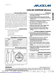 DS1972 datasheet pdf MAXIM - Dallas Semiconductor