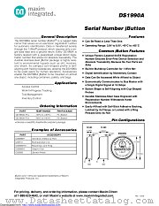 DS1990A-F5+E8F datasheet pdf MAXIM - Dallas Semiconductor