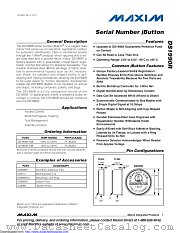 DS1990R-F3 datasheet pdf MAXIM - Dallas Semiconductor