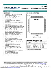 DS2154LA2+ datasheet pdf MAXIM - Dallas Semiconductor