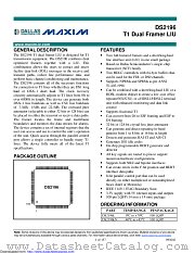DS2196LN+ datasheet pdf MAXIM - Dallas Semiconductor