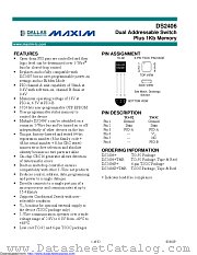 DS2406P+ datasheet pdf MAXIM - Dallas Semiconductor