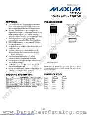 DS2430AP-C01+T datasheet pdf MAXIM - Dallas Semiconductor