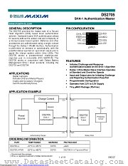 DS2705U-CD1+T&R datasheet pdf MAXIM - Dallas Semiconductor