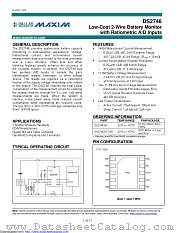 DS2746G+ datasheet pdf MAXIM - Dallas Semiconductor