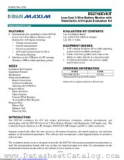 DS2746EVKIT+ datasheet pdf MAXIM - Dallas Semiconductor