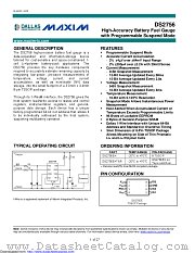 DS2756E+ datasheet pdf MAXIM - Dallas Semiconductor